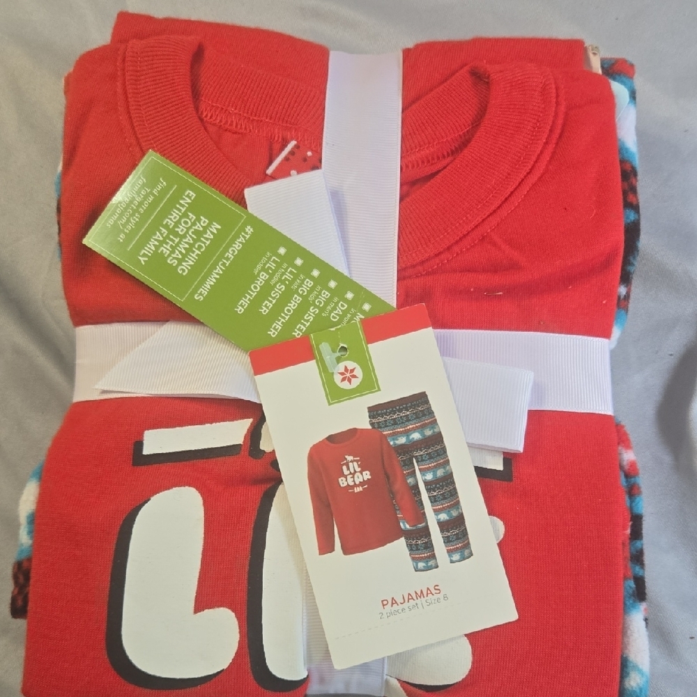 Red 'Lil Bear' Pajama Set